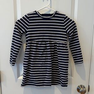 Vineyard Vines Navy and White Long Sleeve Dress